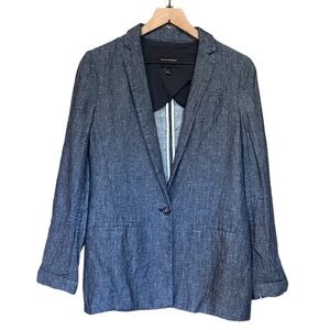 Banana Republic Navy Blue Linen Blazer Size 2